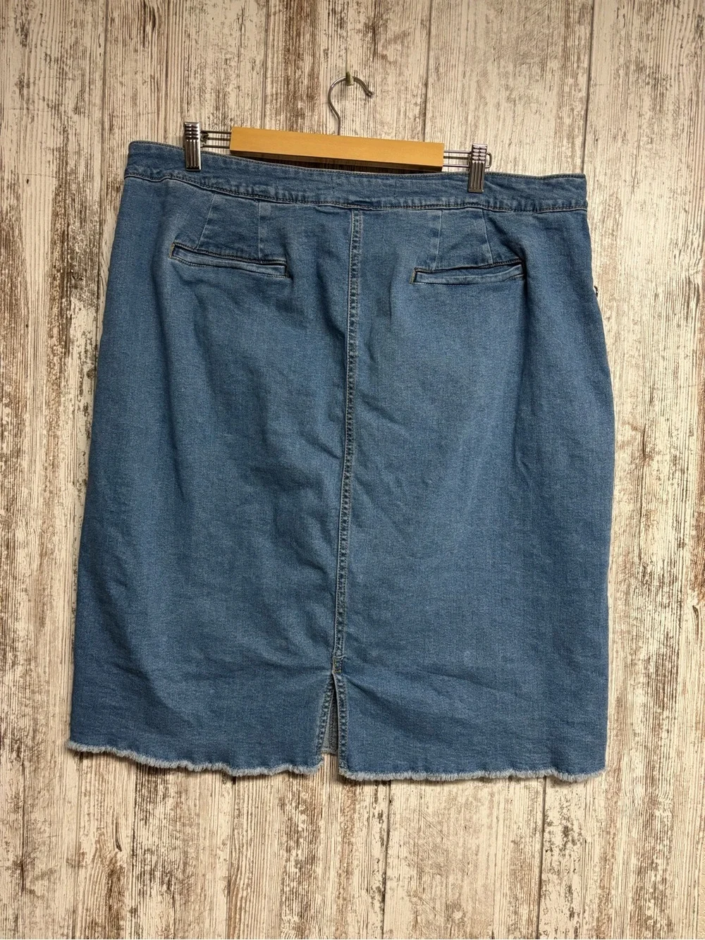 Classic Blue Denim Pencil Skirt